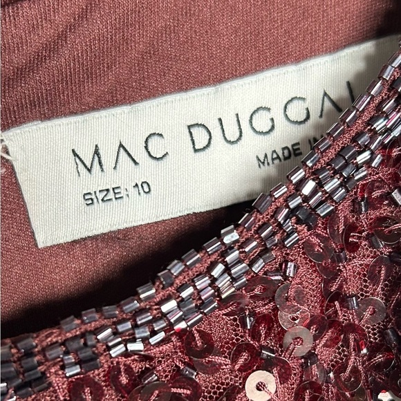 Mac Duggal 5526 NWOT SLEEVELESS SEQUINED MIDI SHEATH DRESS - Picture 6 of 6